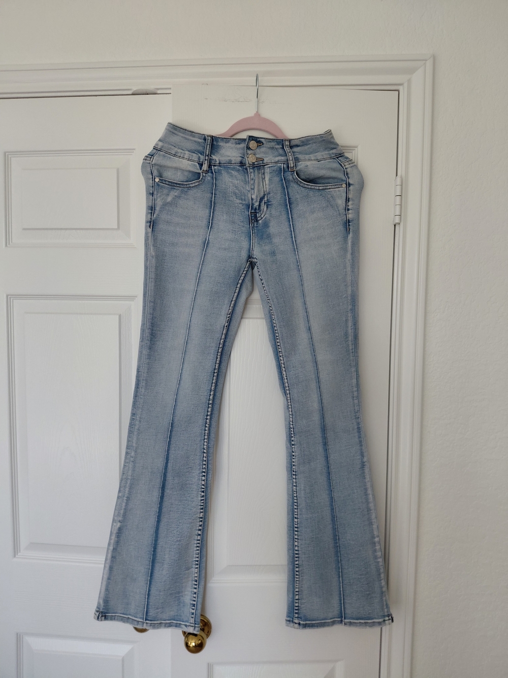 Light Blue Women's High-Rise Flared Jeans
